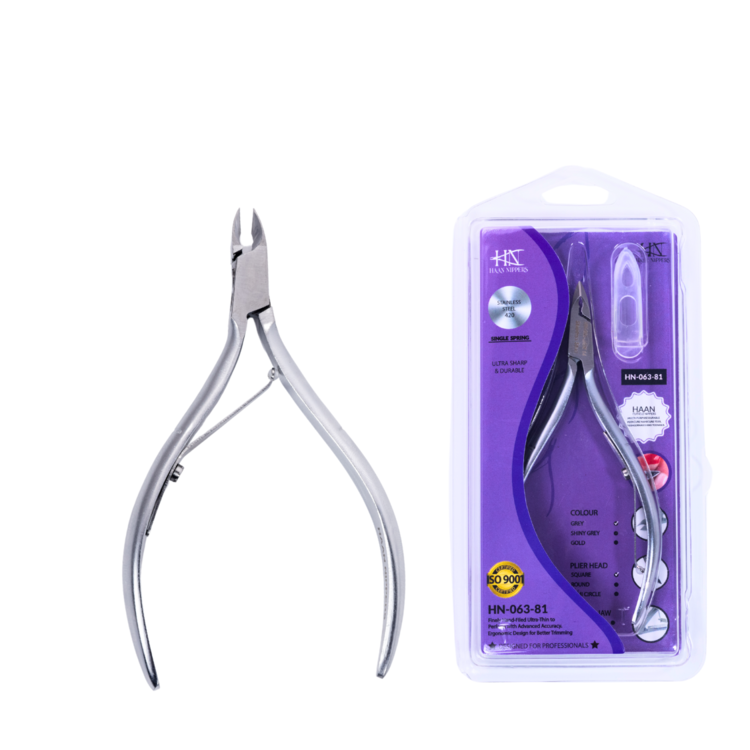 Stainless Steel Cuticle Nipper with Square Plier Head (HN-063)