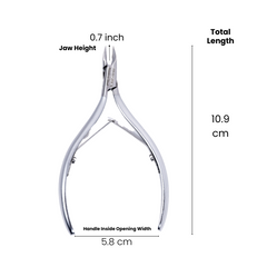 Stainless Steel Cuticle Nipper with Round Plier Head and Jaw Sizes 14, 16, (HN-067)