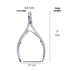 Stainless Steel Cuticle Nipper with Round Plier Head and Jaw Sizes 14, 16, (HN-067)