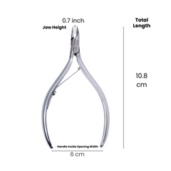 Stainless Steel Cuticle Nipper with Round Plier Head and Jaw Sizes 14, 16, (HN-067)