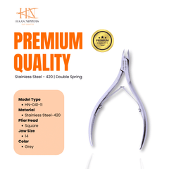 Stainless Steel Cuticle Nipper with Square Plier Head  (HN-041)