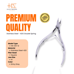 Stainless Steel Cuticle Nipper with Square Plier Head  (HN-041)