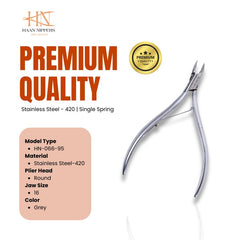 Stainless Steel Cuticle Nipper with Round Plier Head (HN-066)