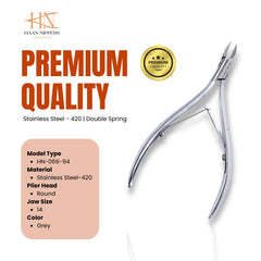 Stainless Steel Cuticle Nipper with Round Plier Head (HN-066)