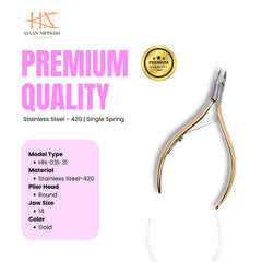 Stainless Steel Cuticle Nipper with Round Plier Head (HN-031)