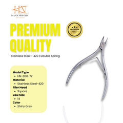 Stainless Steel Cuticle Nipper with Square Plier Head (HN-060)