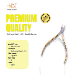 Stainless Steel Cuticle Nipper with Square Plier Head (HN-060)
