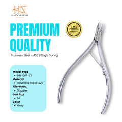Stainless Steel Cuticle Nipper with Square Plier Head  (HN-062)