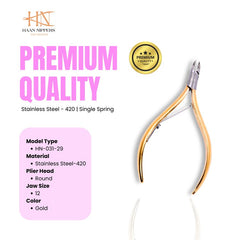 Stainless Steel Cuticle Nipper with Round Plier Head (HN-031)