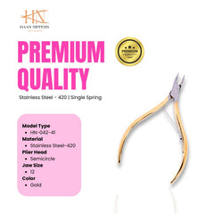 Stainless Steel Cuticle Nipper with Semi-Circle Plier Head (HN-042)