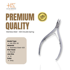 Stainless Steel Cuticle Nipper with Round Plier Head (HN-065)