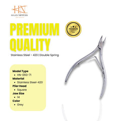 Stainless Steel Cuticle Nipper with Square Plier Head (HN-060)