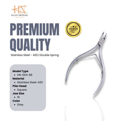 Stainless Steel Cuticle Nipper with Square Plier Head (HN-064)
