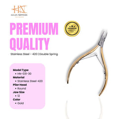 Stainless Steel Cuticle Nipper with Round Plier Head (HN-031)