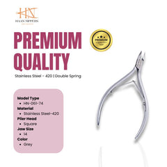 Stainless Steel Cuticle Nipper with Square Plier Head (HN-061)