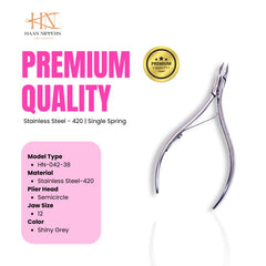 Stainless Steel Cuticle Nipper with Semi-Circle Plier Head (HN-042)