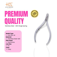 Stainless Steel Cuticle Nipper with Semi-Circle Plier Head (HN-042)