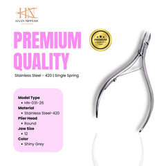 Stainless Steel Cuticle Nipper with Round Plier Head (HN-031)