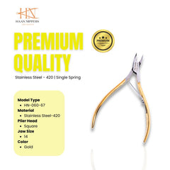 Stainless Steel Cuticle Nipper with Square Plier Head (HN-060)
