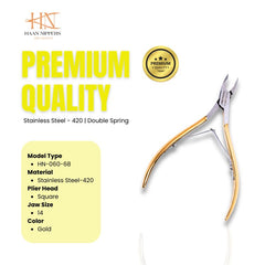 Stainless Steel Cuticle Nipper with Square Plier Head (HN-060)