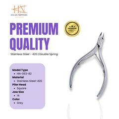 Stainless Steel Cuticle Nipper with Square Plier Head (HN-063)
