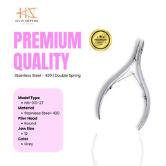 Stainless Steel Cuticle Nipper with Round Plier Head (HN-031)