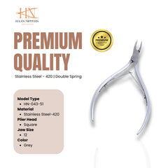 Stainless Steel Cuticle Nipper with Square Plier Head (HN-043)