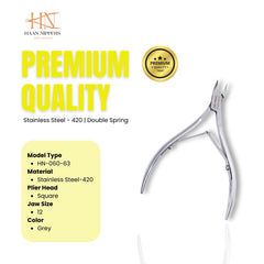 Stainless Steel Cuticle Nipper with Square Plier Head (HN-060)