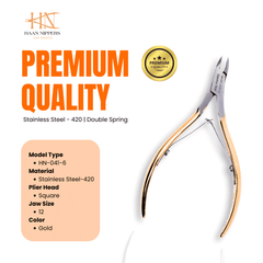 Stainless Steel Cuticle Nipper with Square Plier Head  (HN-041)