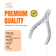 Stainless Steel Cuticle Nipper with Square Plier Head  (HN-041)