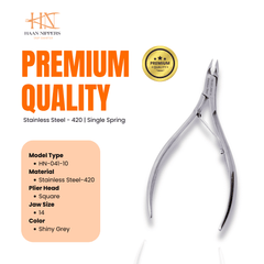 Stainless Steel Cuticle Nipper with Square Plier Head  (HN-041)