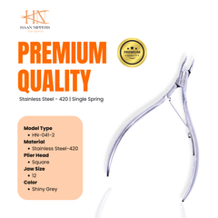 Stainless Steel Cuticle Nipper with Square Plier Head  (HN-041)