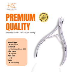 Stainless Steel Cuticle Nipper with Square Plier Head  (HN-041)