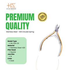 Stainless Steel Cuticle Nipper with Square Plier Head (HN-004)