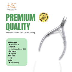 Stainless Steel Cuticle Nipper with Square Plier Head (HN-004)