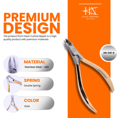 Stainless Steel Cuticle Nipper with Square Plier Head  (HN-041)