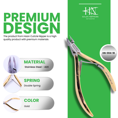Stainless Steel Cuticle Nipper with Square Plier Head (HN-004)