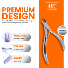 Stainless Steel Cuticle Nipper with Square Plier Head  (HN-041)