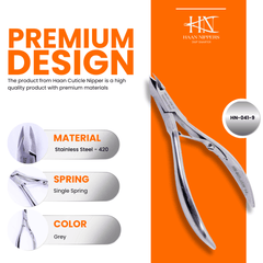 Stainless Steel Cuticle Nipper with Square Plier Head  (HN-041)