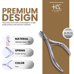 Stainless Steel Cuticle Nipper with Round Plier Head  and Jaw Size 14, 16,  (HN-068)