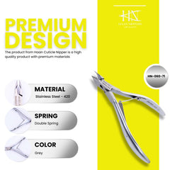 Stainless Steel Cuticle Nipper with Square Plier Head (HN-060)