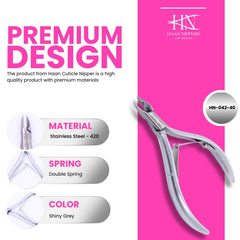 Stainless Steel Cuticle Nipper with Semi-Circle Plier Head (HN-042)