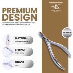 Stainless Steel Cuticle Nipper with Round Plier Head  and Jaw Size 14, 16,  (HN-068)
