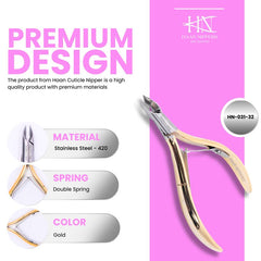Stainless Steel Cuticle Nipper with Round Plier Head (HN-031)