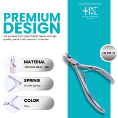 Stainless Steel Cuticle Nipper with Square Plier Head  (HN-062)