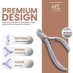 Stainless Steel Cuticle Nipper with Square Plier Head (HN-043)