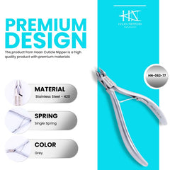 Stainless Steel Cuticle Nipper with Square Plier Head  (HN-062)