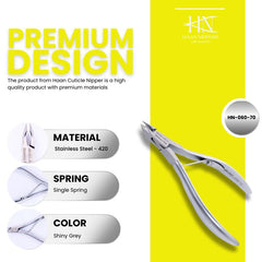 Stainless Steel Cuticle Nipper with Square Plier Head (HN-060)