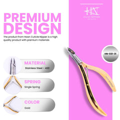 Stainless Steel Cuticle Nipper with Round Plier Head (HN-031)