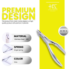 Stainless Steel Cuticle Nipper with Square Plier Head (HN-060)